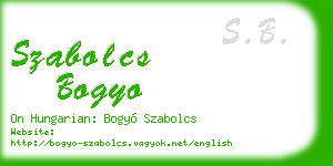 szabolcs bogyo business card