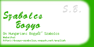 szabolcs bogyo business card